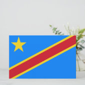 Vlag van de DRC (Democratische Republiek Congo) Briefpapier (Staand voorkant)