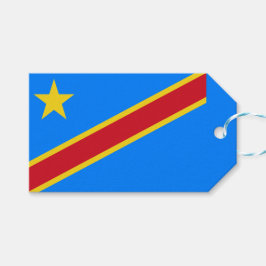 Vlag van de DRC (Democratische Republiek Congo) Cadeaulabel