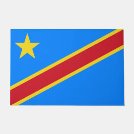 Vlag van de DRC (Democratische Republiek Congo) Deurmat