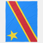 Vlag van de DRC (Democratische Republiek Congo) Fleece Deken (Voorkant)