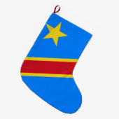 Vlag van de DRC (Democratische Republiek Congo) Grote Kerstsok (Voorkant (Hangend))