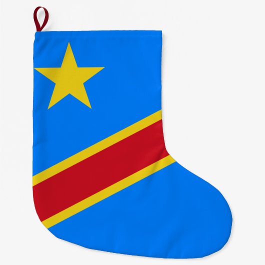 Vlag van de DRC (Democratische Republiek Congo) Grote Kerstsok (Voorkant)