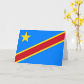 Vlag van de DRC (Democratische Republiek Congo) Kaart (Gele Bloem)