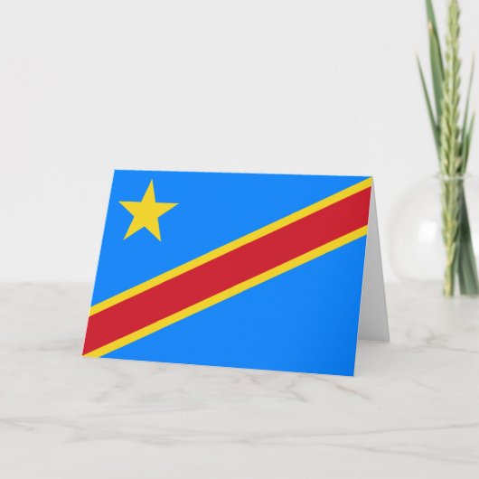 Vlag van de DRC (Democratische Republiek Congo) Kaart (Voorkant)