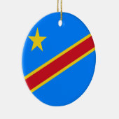 Vlag van de DRC (Democratische Republiek Congo) Keramisch Ornament (Rechts)