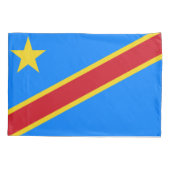 Vlag van de DRC (Democratische Republiek Congo) Kussensloop (Achterkant)