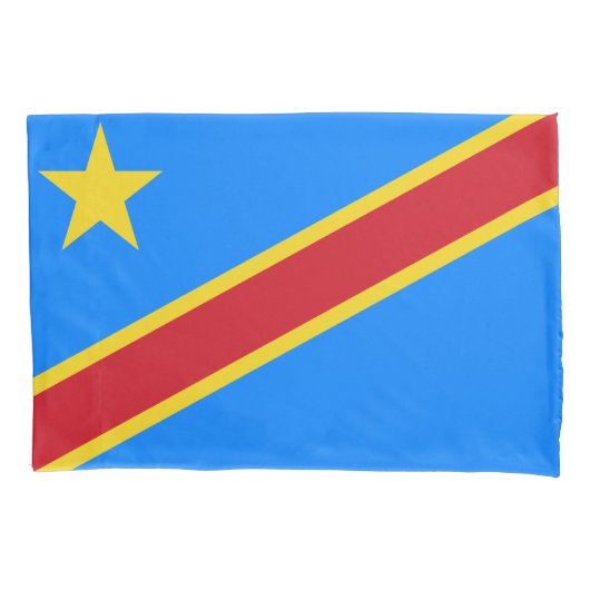 Vlag van de DRC (Democratische Republiek Congo) Kussensloop (Voorkant)