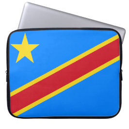 Vlag van de DRC (Democratische Republiek Congo) Laptop Sleeve