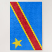 Vlag van de DRC (Democratische Republiek Congo) Legpuzzel (Verticaal)