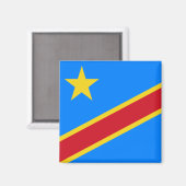 Vlag van de DRC (Democratische Republiek Congo) Magneet (Voorkant / Achterkant)