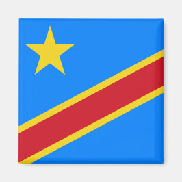 Vlag van de DRC (Democratische Republiek Congo) Magneet