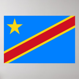 Vlag van de DRC (Democratische Republiek Congo) Poster