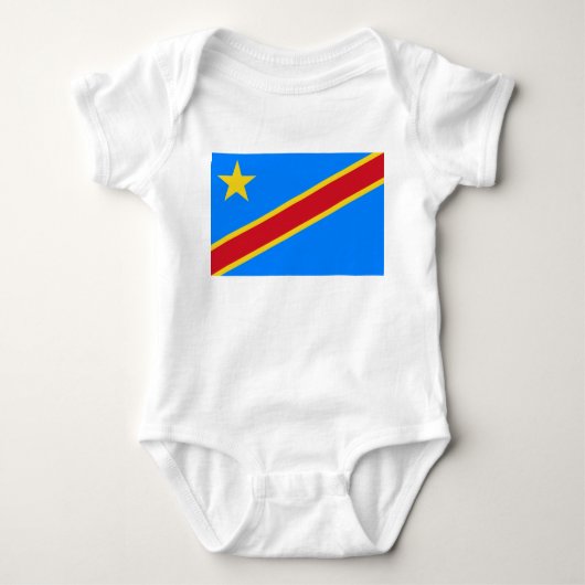 Vlag van de DRC (Democratische Republiek Congo) Romper (Voorkant)