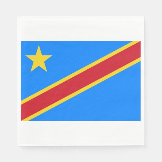Vlag van de DRC (Democratische Republiek Congo) Servet (Voorkant)