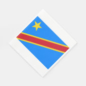 Vlag van de DRC (Democratische Republiek Congo) Servet (Hoek)