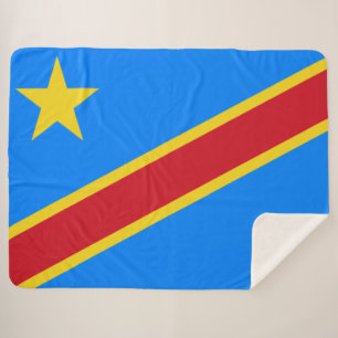 Vlag van de DRC (Democratische Republiek Congo) Sherpa Deken