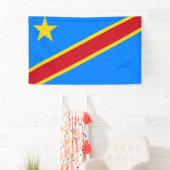 Vlag van de DRC (Democratische Republiek Congo) Spandoek (Insitu)
