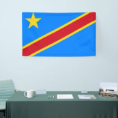 Vlag van de DRC (Democratische Republiek Congo) Spandoek (Beurs)