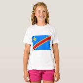 Vlag van de DRC (Democratische Republiek Congo) T-shirt (Voorkant volledig)