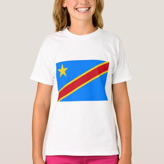 Vlag van de DRC (Democratische Republiek Congo) T-shirt (Voorkant)