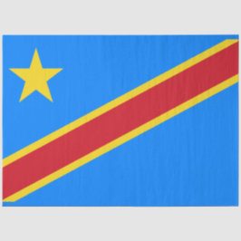 Vlag van de DRC (Democratische Republiek Congo) Tissuepapier