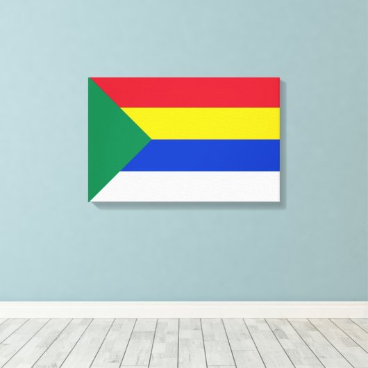 Vlag van de Druzen Religie Canvas Afdruk (Insitu (Houten vloer))