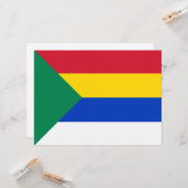 Vlag van de Druzen Religie Kaart (Voorkant / Achterkant in situ)