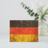 vlag van de Duitse deelstaat Scratched en Worn Briefkaart (Staand voorkant)