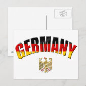 Vlag van de Duitse logo Duitse shirten en giften Briefkaart (Voorkant / Achterkant)