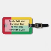 Vlag van de Easy ID van Guinee-Bissau Bagagelabel (Voorkant horizontaal)