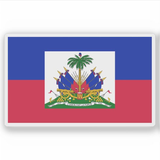 Vlag van de Eerste Haïtiaanse Republiek (1859-1964 Sticker (Voorkant)