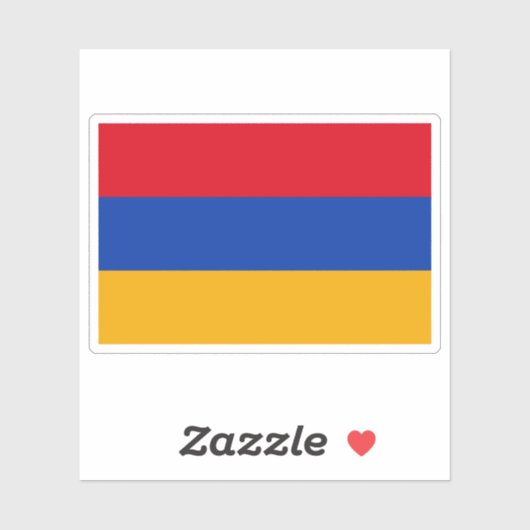 Vlag van de Eerste Republiek Armenië (1918-1922) Sticker (Vel)