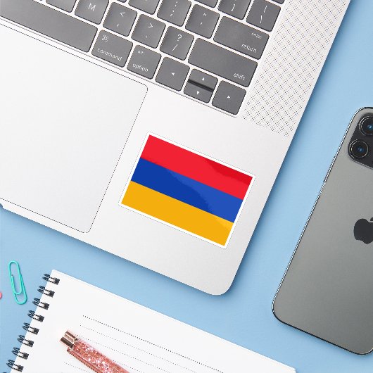 Vlag van de Eerste Republiek Armenië (1918-1922) Sticker (Laptop met iPhone)