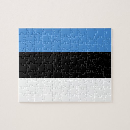 Vlag van de Estse foto Puzzle Legpuzzel (Horizontaal)