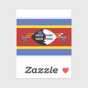 Vlag van de Eswatini-Sticker Sticker