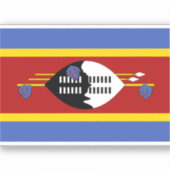 Vlag van de Eswatini-Sticker Sticker (Voorkant)