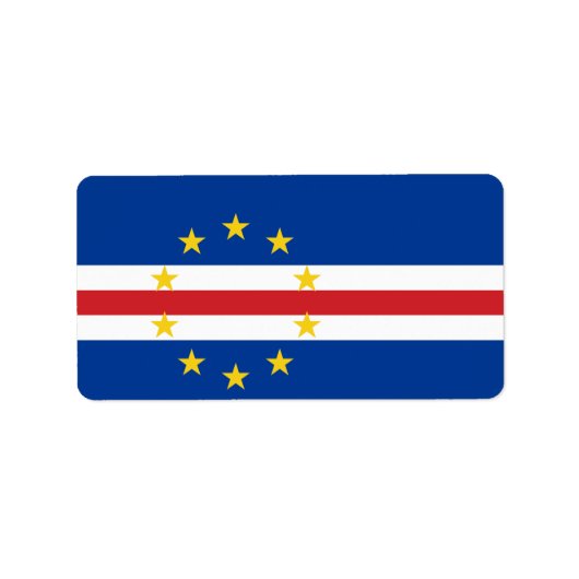 Vlag van de etiketten van Kaapverdië (Voorkant)