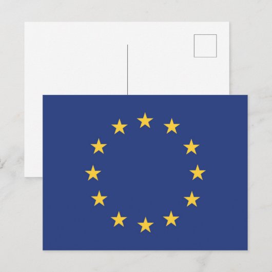 Vlag van de Europese Unie Briefkaart (Voorkant / Achterkant)
