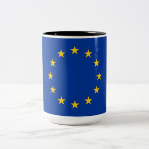 Vlag van de Europese Unie (EU) (Europa) Tweekleurige Koffiemok