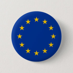Vlag van de Europese Unie EU Ronde Button 5,7 Cm