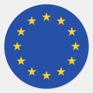 Vlag van de Europese Unie EU Ronde Sticker