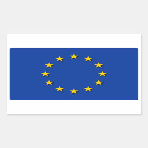 Vlag van de Europese Unie / EU-vlag Rechthoekige Sticker