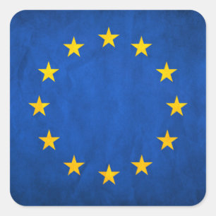 Vlag van de Europese Unie, EU-vlag, vlag van Europ Vierkante Sticker