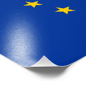 Vlag van de Europese Unie Foto Afdruk (Hoek)