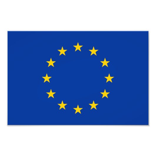 Vlag van de Europese Unie Foto Afdruk (Voorkant)