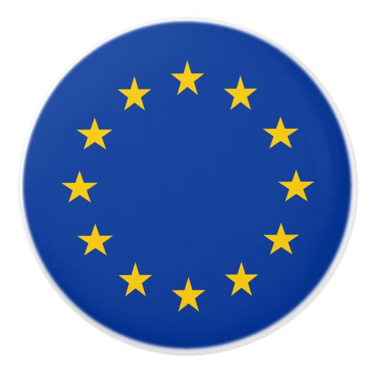 Vlag van de Europese Unie Keramische Knop (Voorkant)