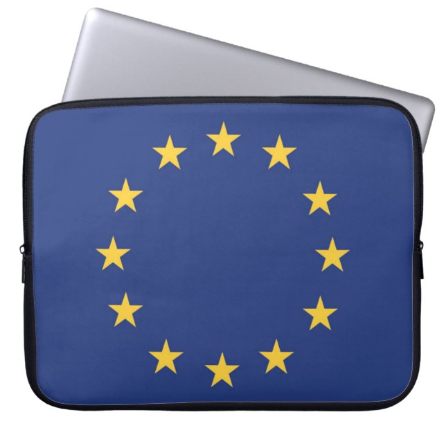 Vlag van de Europese Unie Laptop Sleeve (Voorkant)