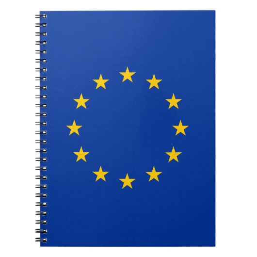 Vlag van de Europese Unie op maat spiraal notebook Notitieboek (Voorkant)