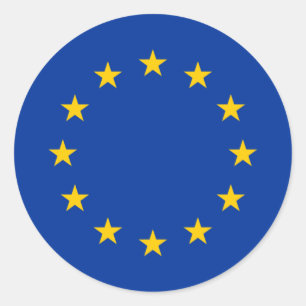 Vlag van de Europese Unie Ronde Sticker