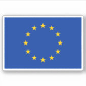 Vlag van de Europese Unie Sticker (Voorkant)